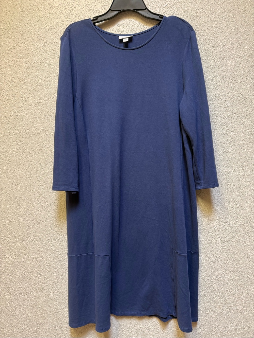 J Jill Blue Long-Sleeve Shift Ponte Dress sz L